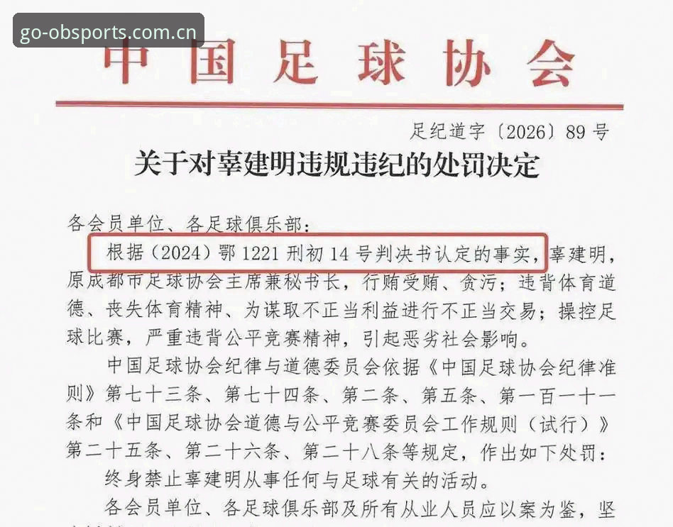 终身禁足和禁足5年区别有多大？OB体育资深用户带你解读足协第三批罚单
