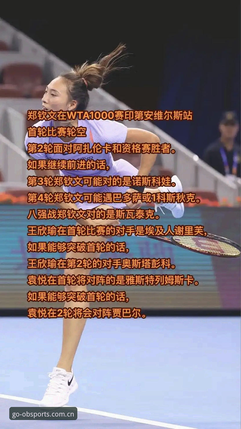 2026年法网女单抽签解析，郑钦文非种子出战面临保分压力